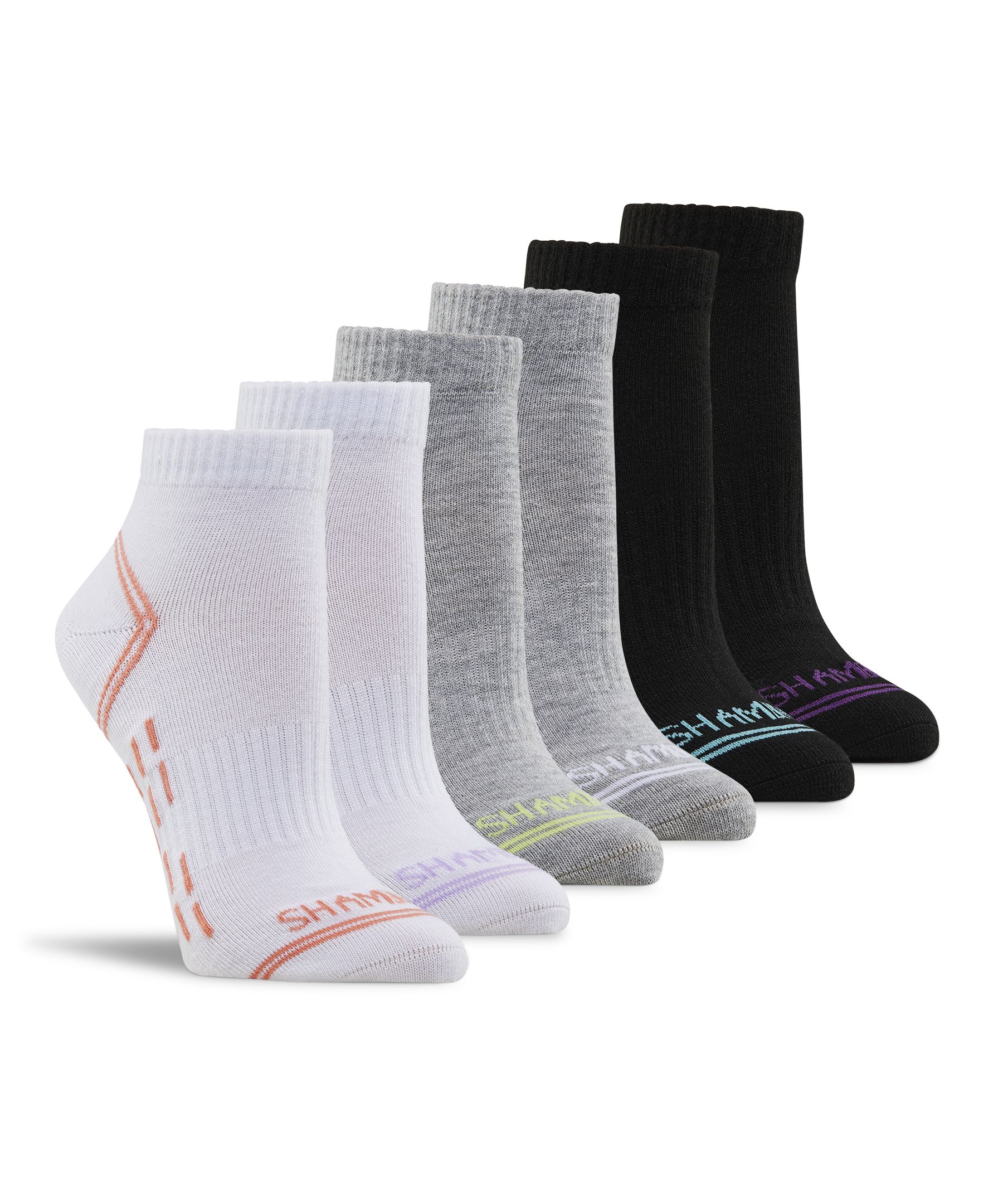 Shambhala Women's Dri-Wear FRESHTECH® Low Cut Athleisure Socks, 6 Pack ...