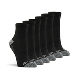 Women's 6 Pack Athletic Quarter Crew Socks with Arch Support Front_Three_Fourths_Angled_Right