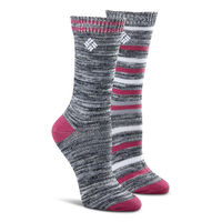 Mi-chaussettes flammées à blocs de couleur pour femmes, Columbia, paquet de 2 paires Front_Three_Fourths_Angled_Right