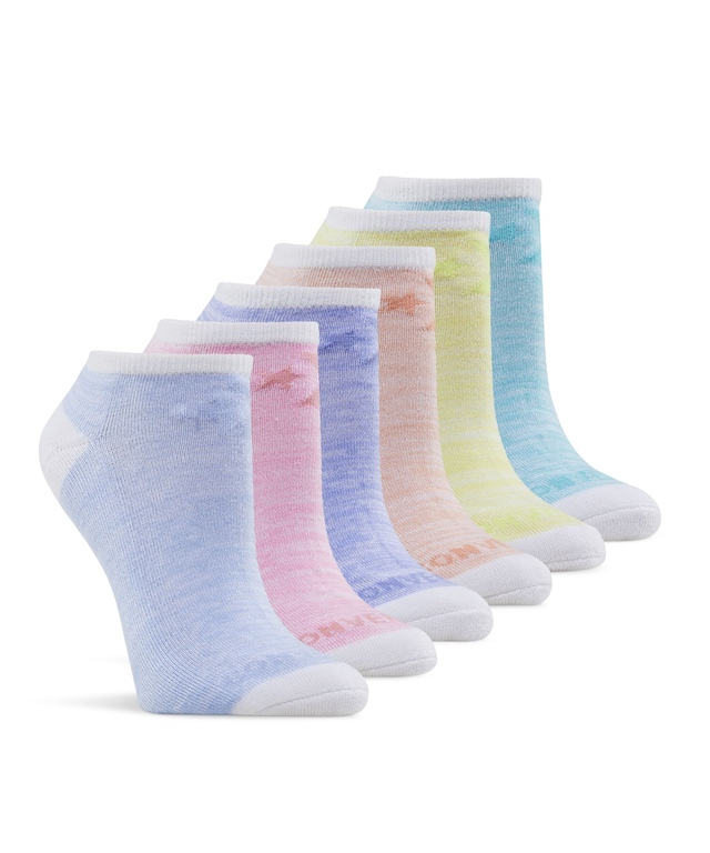 Converse Women's Half Cushion No Show Socks, 6 Pack Front_Three_Fourths_Angled_Right