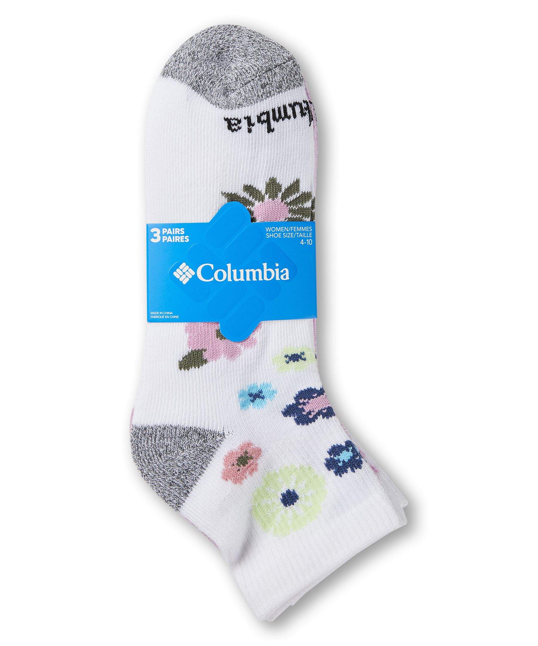 Columbia Women's Happier Outdoors Quarter Height Socks, 3 Pack