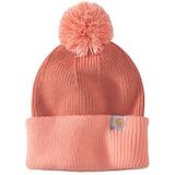 Bonnet à revers avec pompon en tricot pour femmes, Carhartt Front_Flat