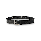 Silver Women's Worn Edge Perforated Belt Front_Elevated