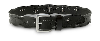 Silver Worn Ceinture perforée de bord pour femme