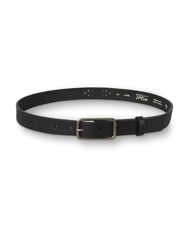 Ceinture de 25 mm en relief et à barre centrale pour femmes, Silver