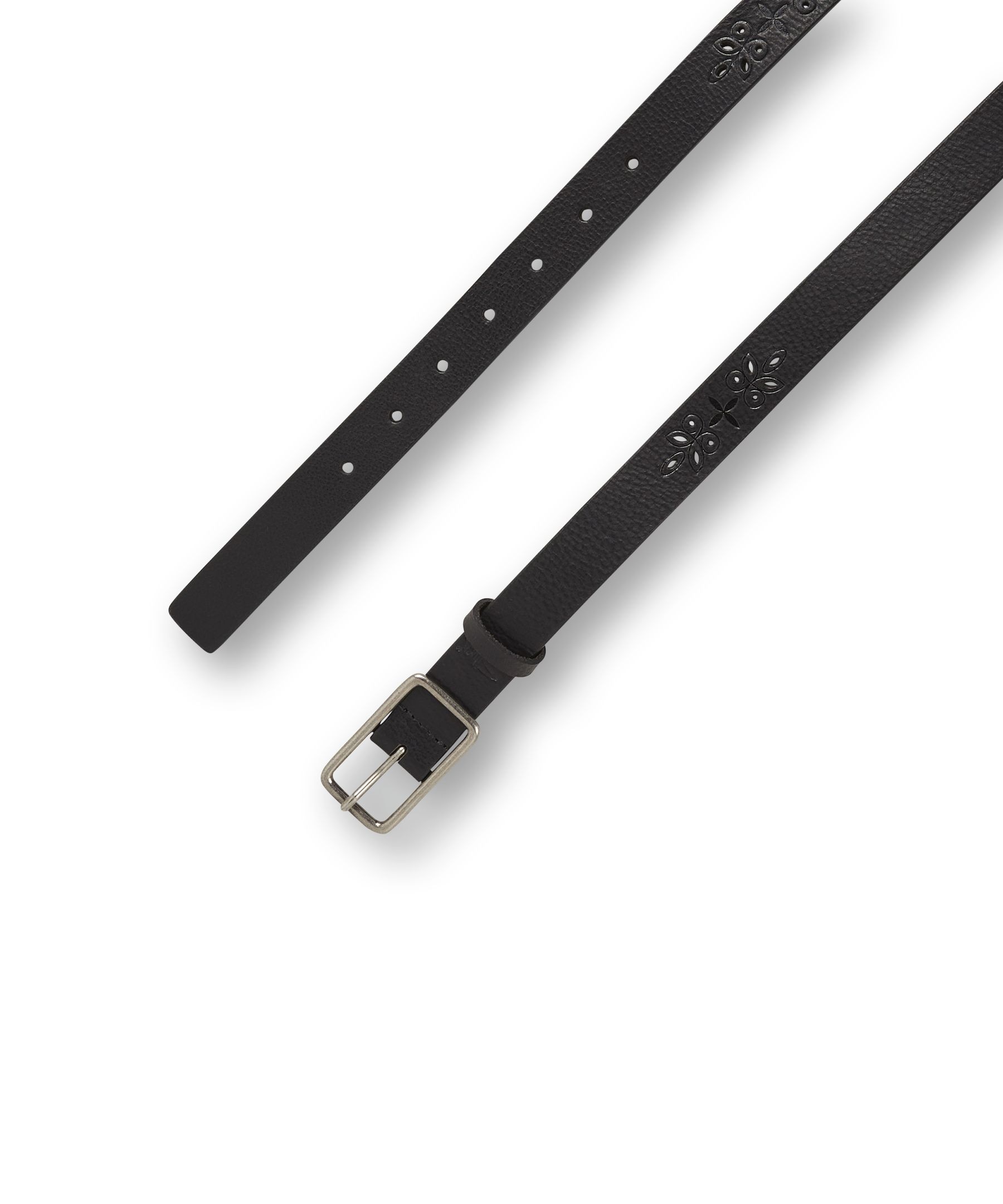 Ceinture de 25&nbsp;mm en relief et à barre centrale pour femmes, Silver