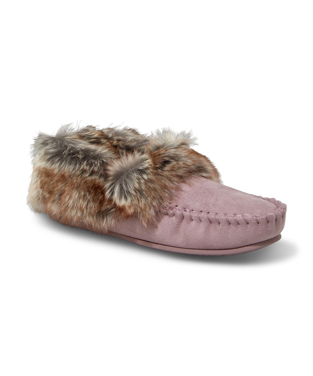 WindRiver Women's Faux Fur Trimmed Slippers