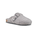 Denver Hayes Women's Berber Buckle Clog Slippers Front_Three_Fourths_Angled_Right
