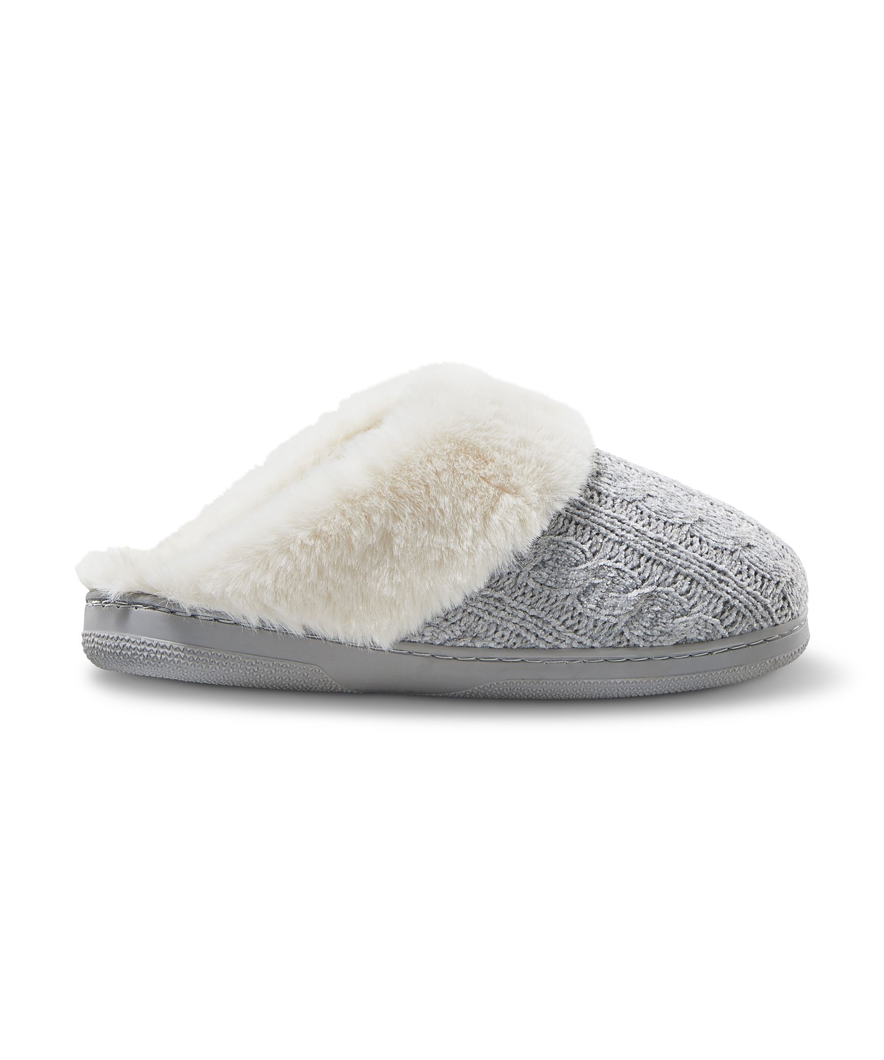 Pantoufles à point de torsade et chenille pour femmes, Denver Hayes