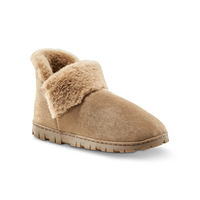 Denver Hayes Women's Easy On Microsuede Bootie Slippers Front_Three_Fourths_Angled_Right