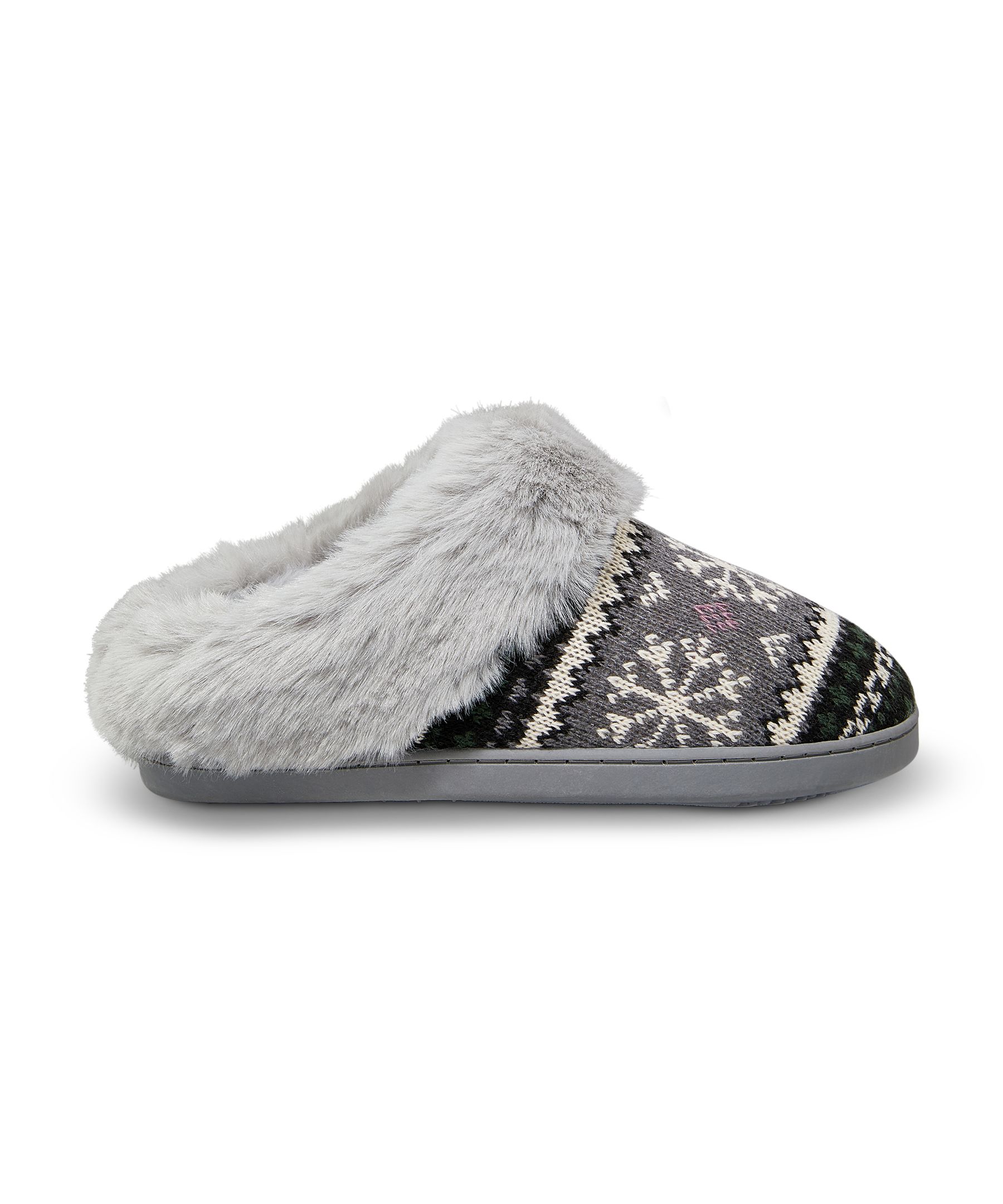 Pantoufles en tricot de style nordique et en fausse fourrure pour femmes, Denver Hayes