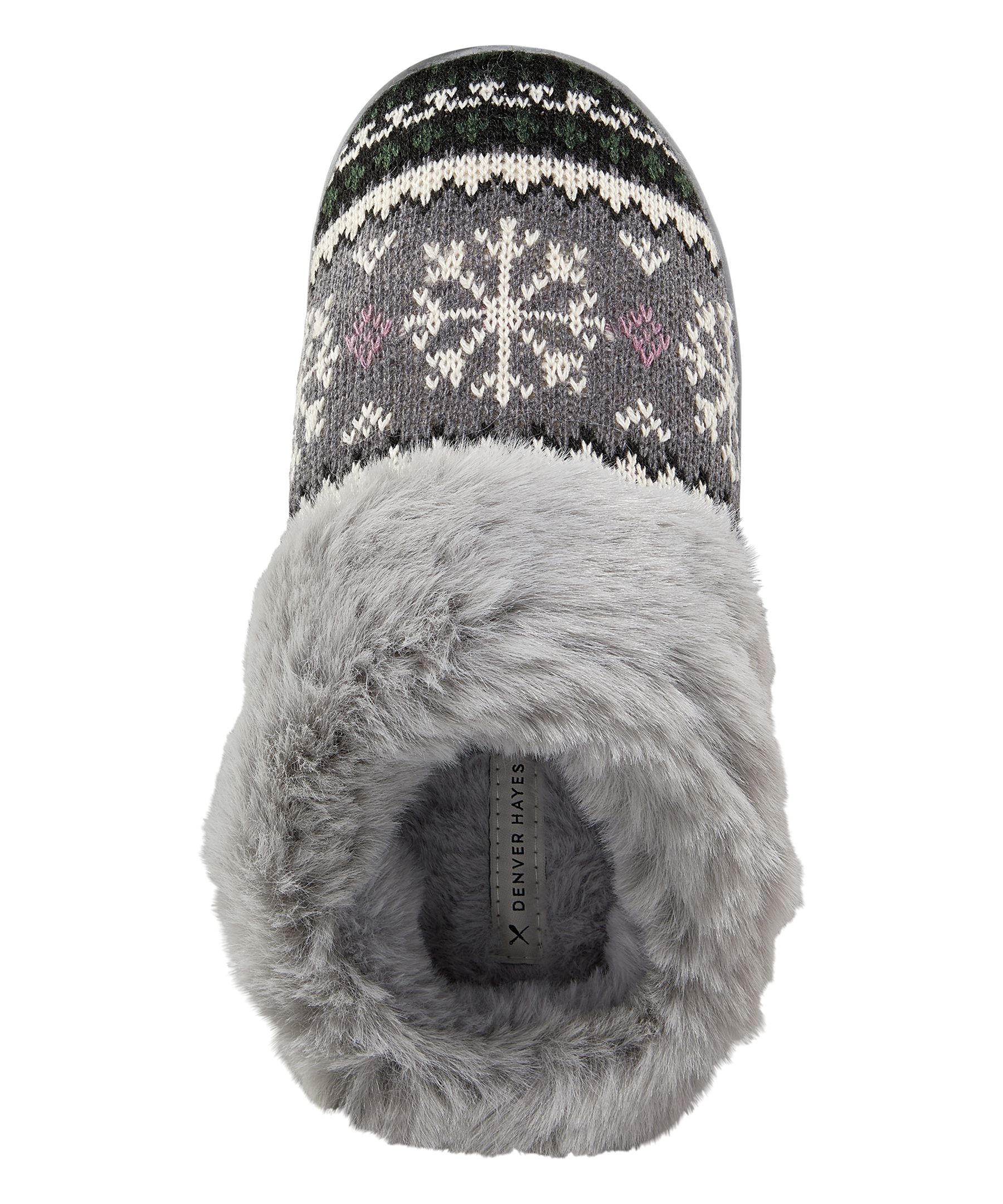 Pantoufles en tricot de style nordique et en fausse fourrure pour femmes, Denver Hayes