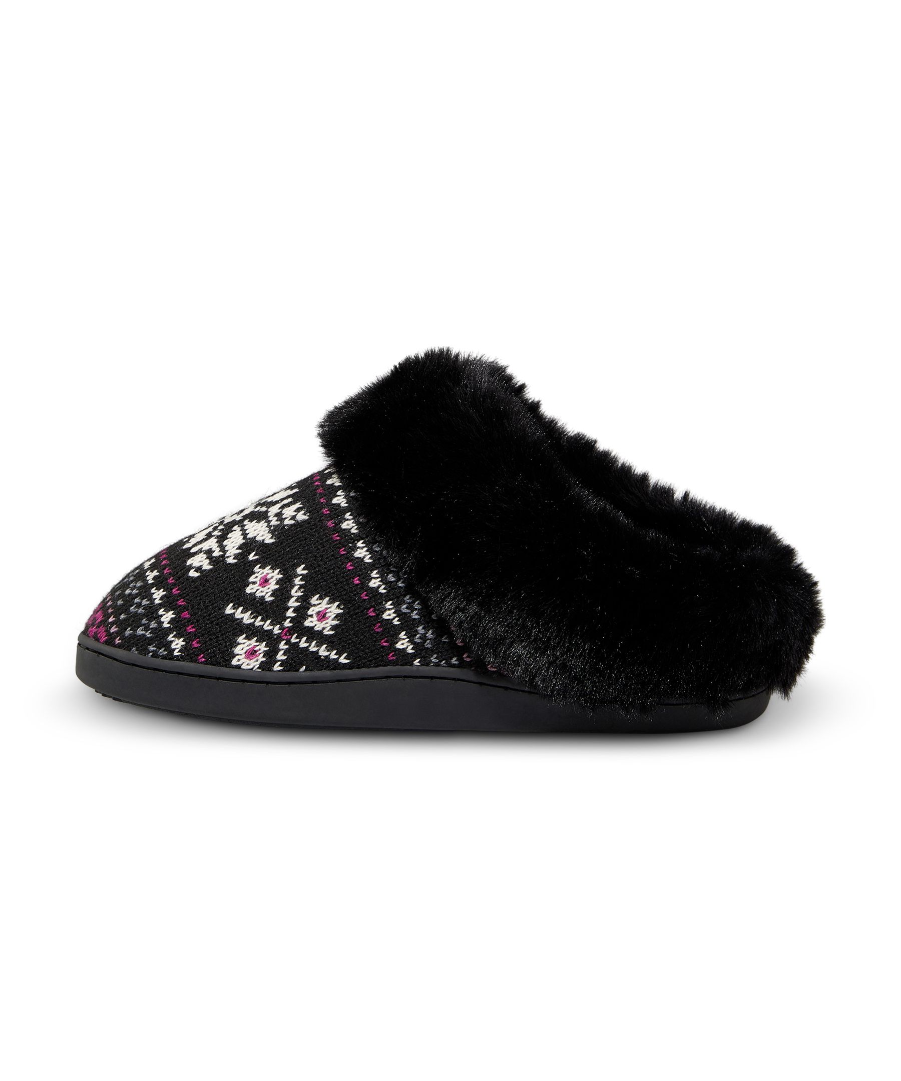 Pantoufles en tricot de style nordique et en fausse fourrure pour femmes, Denver Hayes