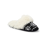 Pantoufles en tricot et fausse fourrure de style nordique pour femmes, Denver Hayes Front_Three_Fourths_Angled_Right