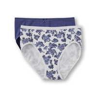 Culotte échancrée en coton extensible pour femmes, Denver Hayes, paquet de 2 Front_Flat