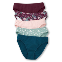 Denver Hayes Women's Cotton Stretch Hi-Cut Underwear, 5 Pack Front_Flat