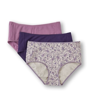 Denver Hayes Women's Cotton Stretch Briefs, 3 Pack