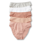 Culotte extensible en coton à taille haute pour femmes, Denver Hayes, paquet de 5