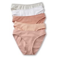 Denver Hayes Women's 5 Pack Cotton Stretch Bikini Panty