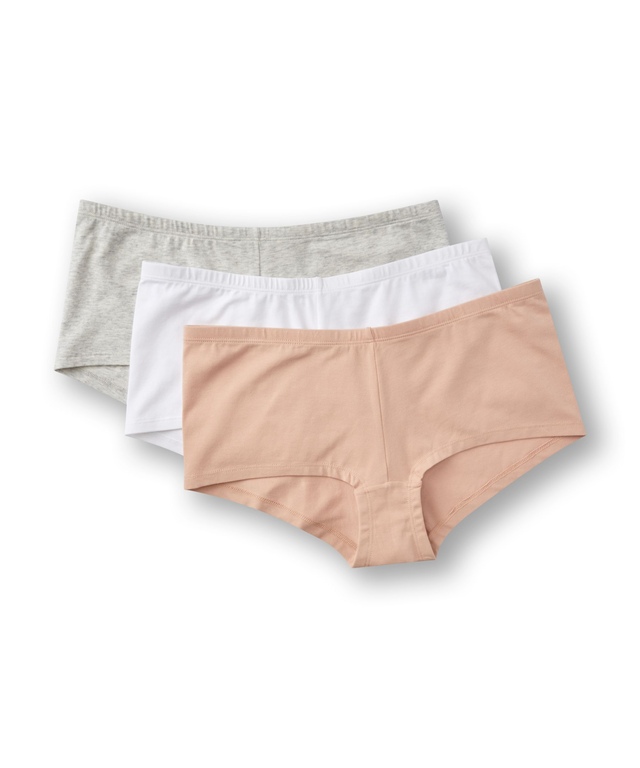 Denver Hayes Women's 3 Pack Cotton Stretch Boyshort Underwear