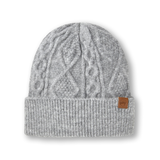 Tuque à revers à point de torsade pour femmes, Heritage, WindRiver Front_Flat