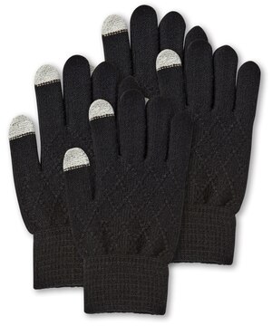 Denver Hayes Women's Textured I-Touch Magic Gloves, 2 Pack