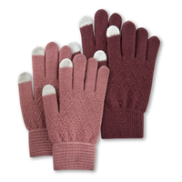 Denver Hayes Women's Textured I-Touch Magic Gloves, 2 Pack