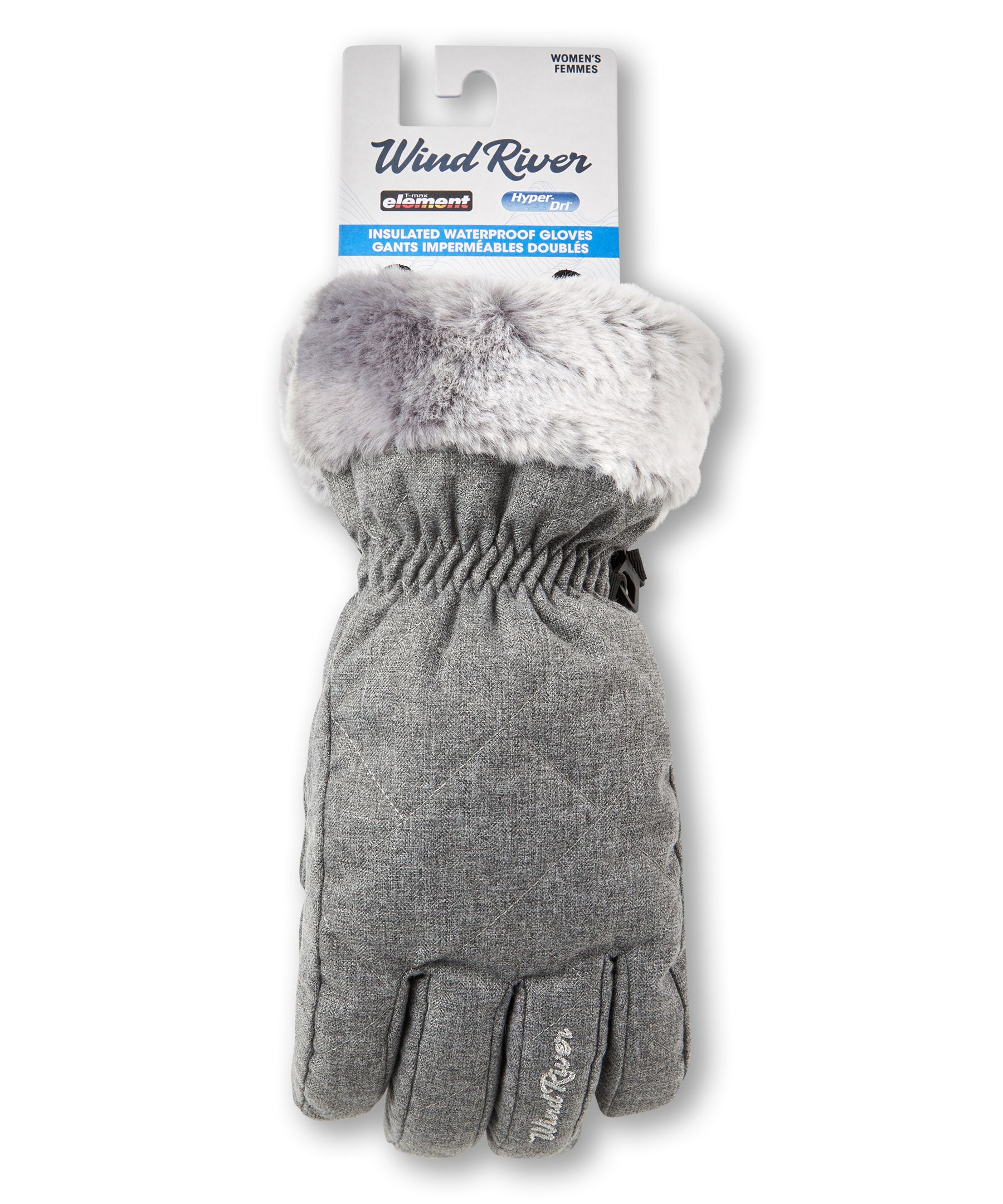 WindRiver Women's T-Max Faux Fur Cuff Gloves