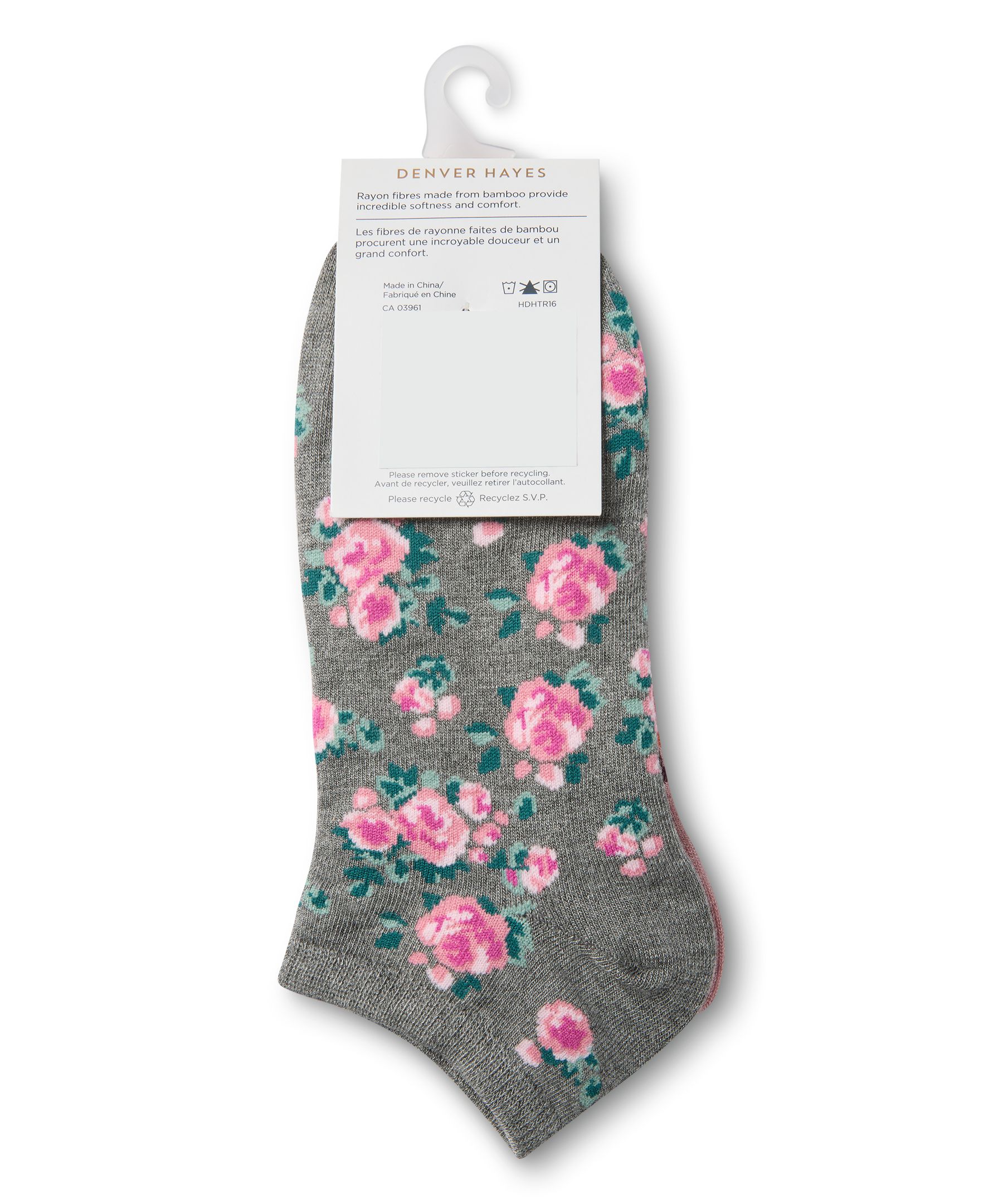 Denver Hayes Women's 3 Pack Bamboo Low Cut Socks