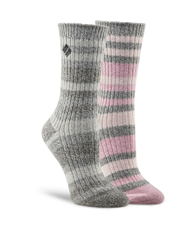 Chaussettes rayées ultradouces Columbia pour femmes, Canyon, paquet de 2&nbsp;paires