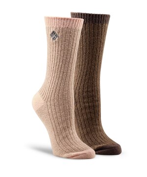Chaussettes en tricot côtelé ultradoux de Columbia pour femmes, paquet de 2 paires