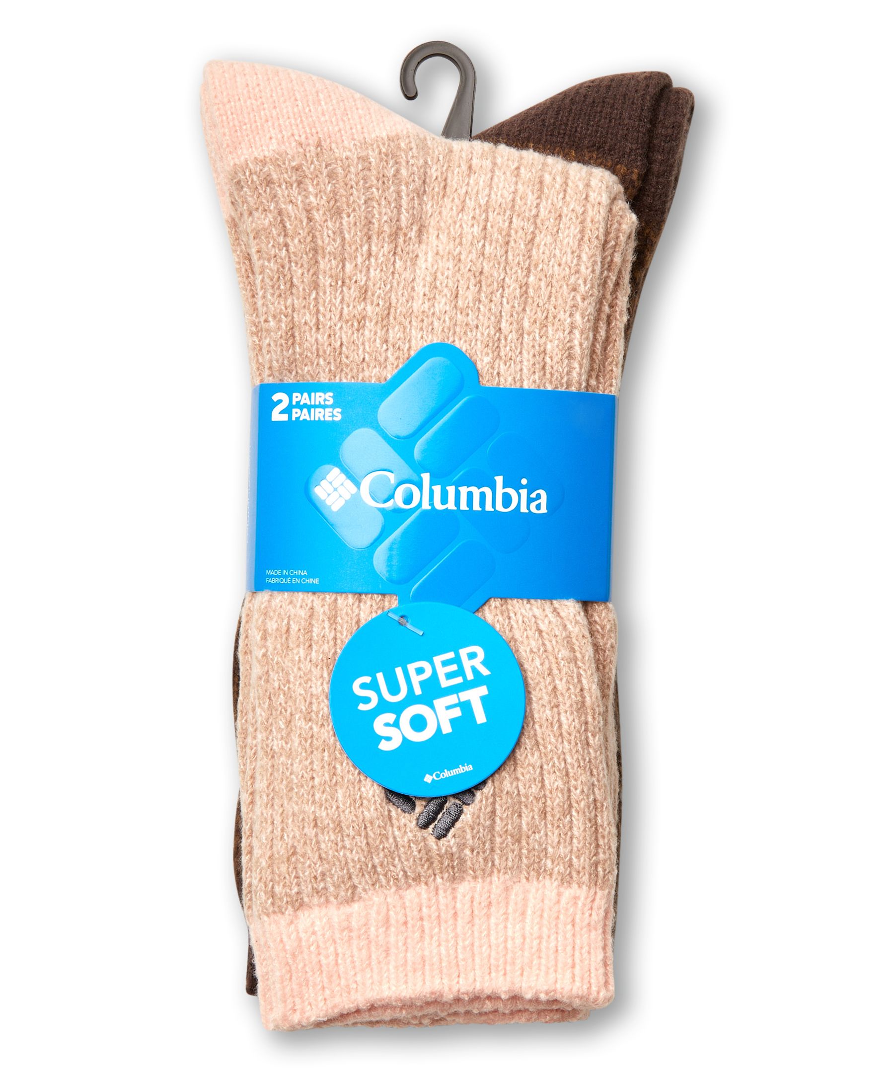 Chaussettes en tricot côtelé ultradoux de Columbia pour femmes, paquet de 2&nbsp;paires