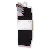 Chaussettes mi-mollet FreshTech pour femmes, Denver Hayes, paquet de 5 paires Front_Flat
