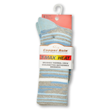 Chaussettes isothermes T-Max à motifs pour femmes, Copper Sole, paquet de 1 paire Front_Flat