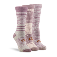 Copper Sole Women's 3 Pack T-Max Thermal Pattern Socks