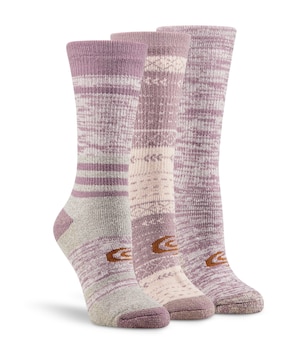 Chaussettes isothermes T-MAX à motif pour femmes, paquet de 3 paires, Copper Sole