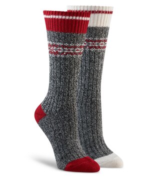 WindRiver Women's 2 Pack Quad Comfort Outdoor Casual Collegiate Crew Socks