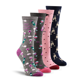 Boîte cadeau de chaussettes en bambou pour femmes, 4&nbsp;paires, Denver Hayes Front_Three_Fourths_Angled_Right