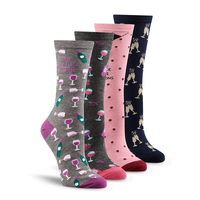 Boîte cadeau de chaussettes en bambou pour femmes, 4 paires, Denver Hayes Front_Three_Fourths_Angled_Right