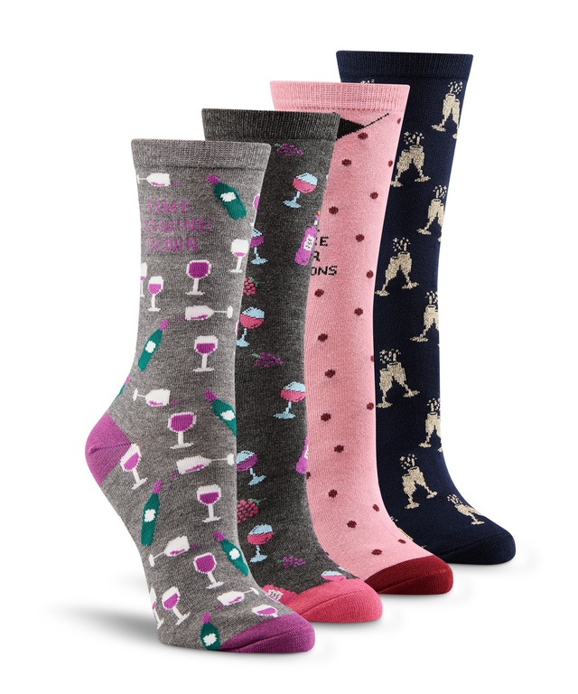 Boîte cadeau de chaussettes en bambou pour femmes, 4 paires, Denver Hayes