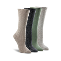 Mi-chaussettes décontractées T-Max Heat pour femmes, WindRiver, paquet de 4 paires Front_Angled_Right
