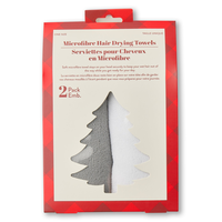 Serviette unisexe en microfibre pour sécher les cheveux, paquet de 2, Denver Hayes