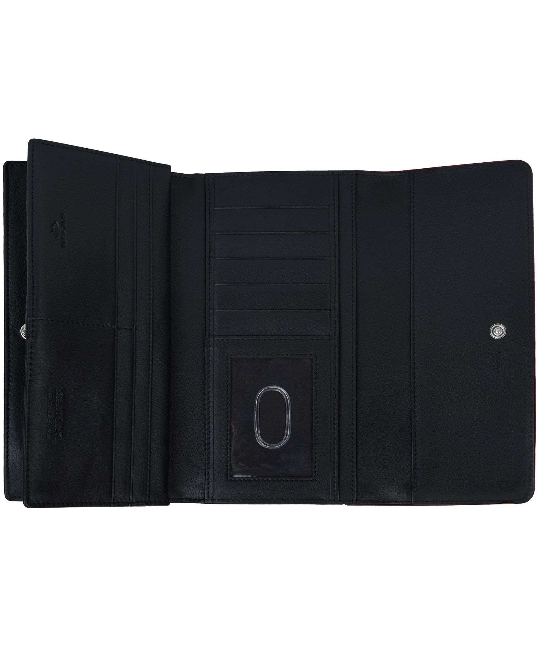 Mancini Leather Goods Unisex Sonoma RFID Secure Quadfold Wallet
