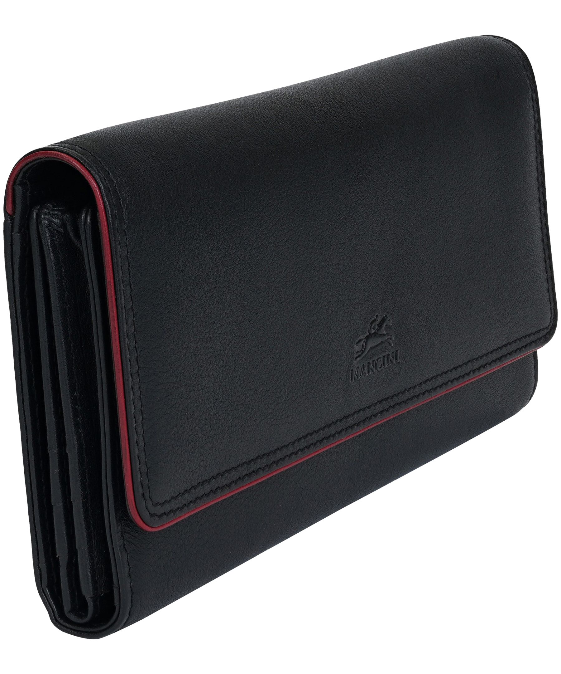 Mancini Leather Goods Unisex Sonoma RFID Secure Quadfold Wallet