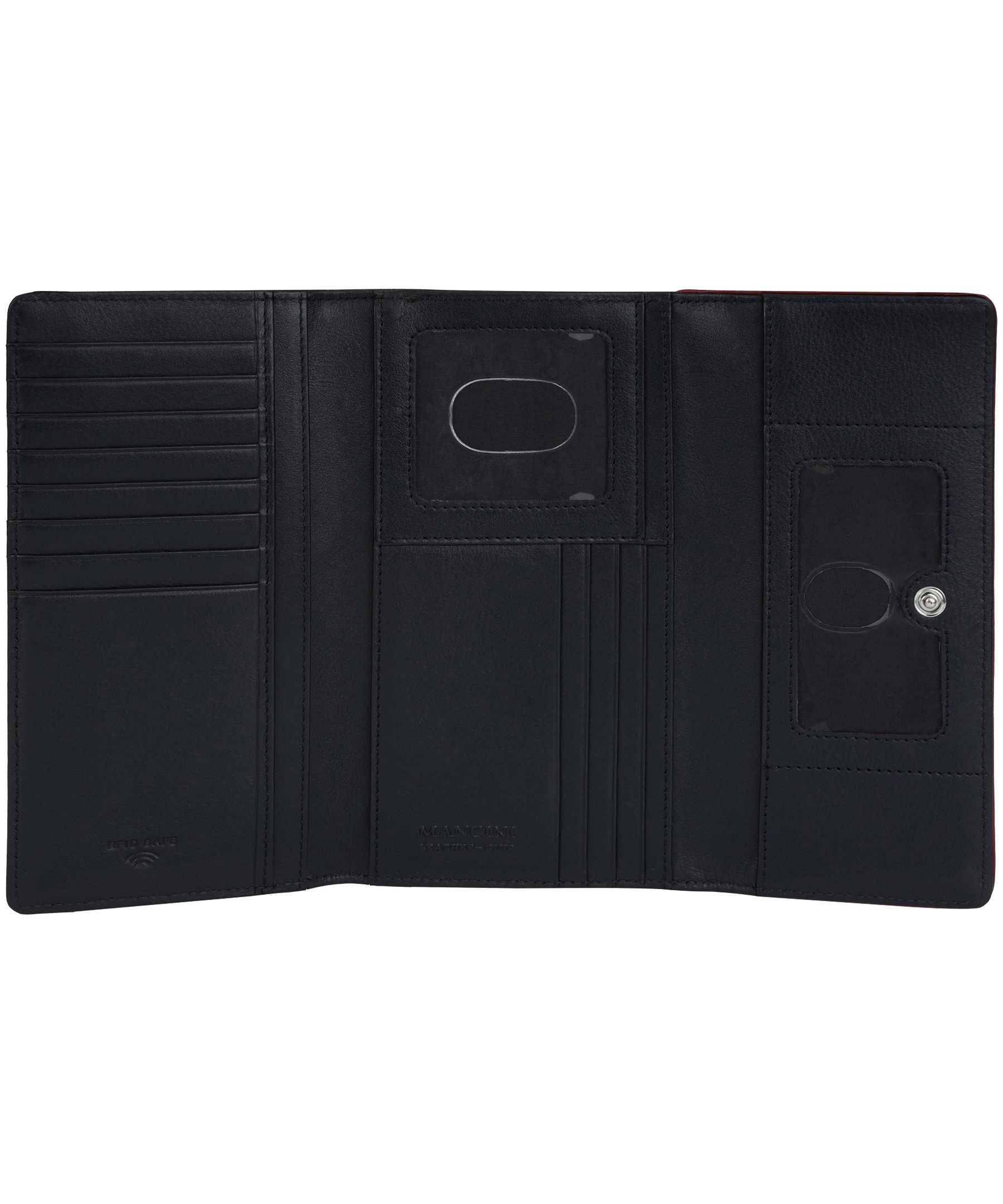 Mancini Leather Goods Women's Sonoma RFID Secure Medium Clutch Wallet