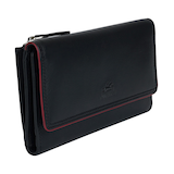 Mancini Leather Goods Women's Sonoma RFID Secure Medium Clutch Wallet Front_Three_Fourths_Angled_Right