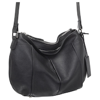 Sac à bandoulière en cuir maroquiné pour femmes, Scarlet, Mancini Leather Goods Front_Three_Fourths_Angled_Right