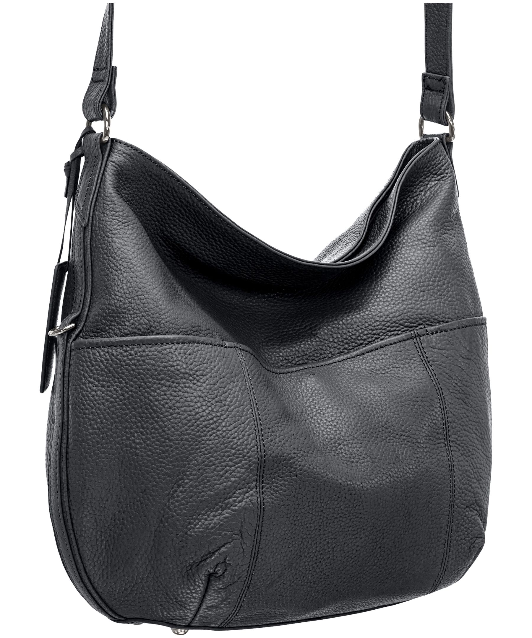 Mancini Leather Goods Women's Pebbled Katherine Shoulder Bag