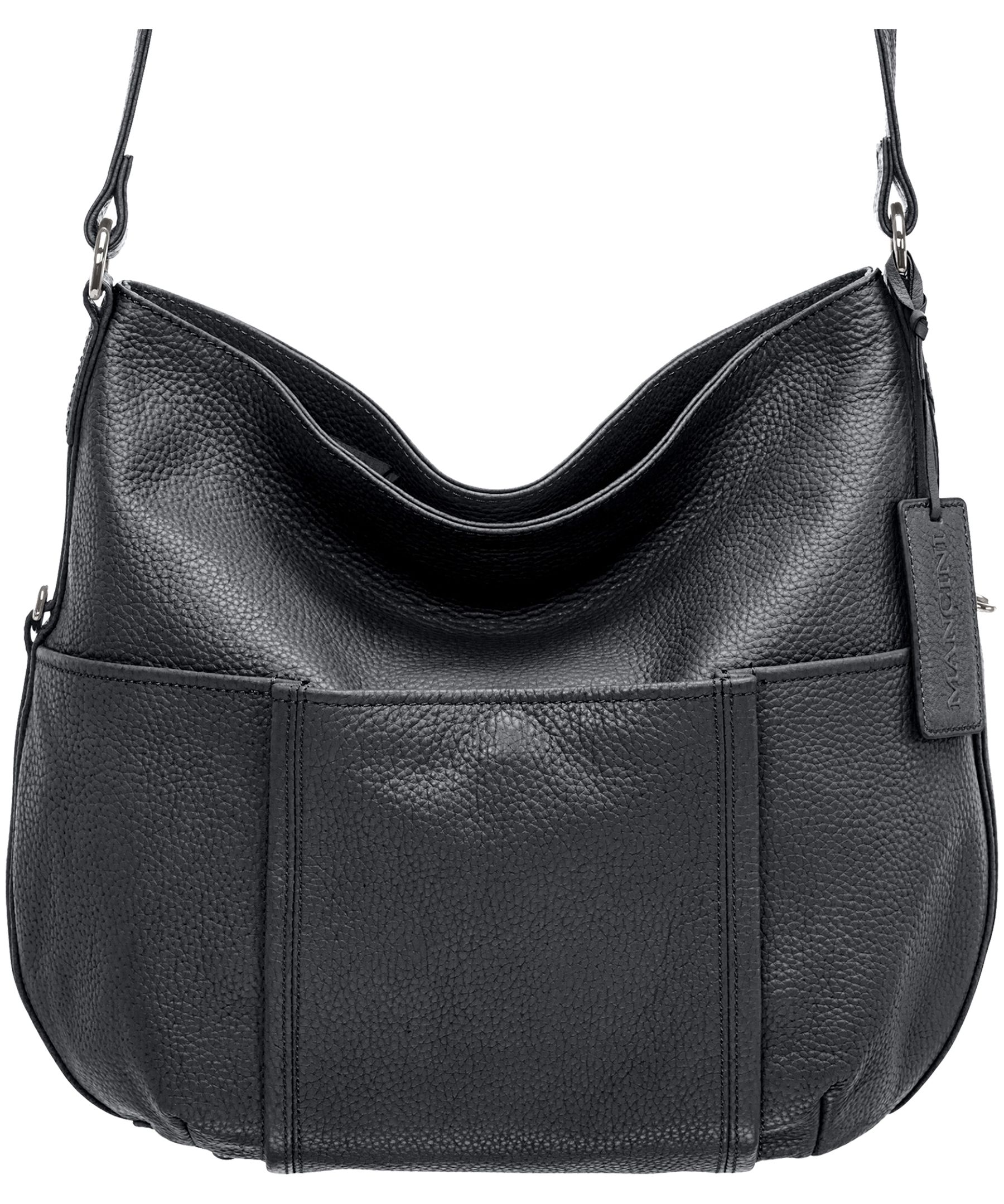 Mancini Leather Goods Women's Pebbled Katherine Shoulder Bag