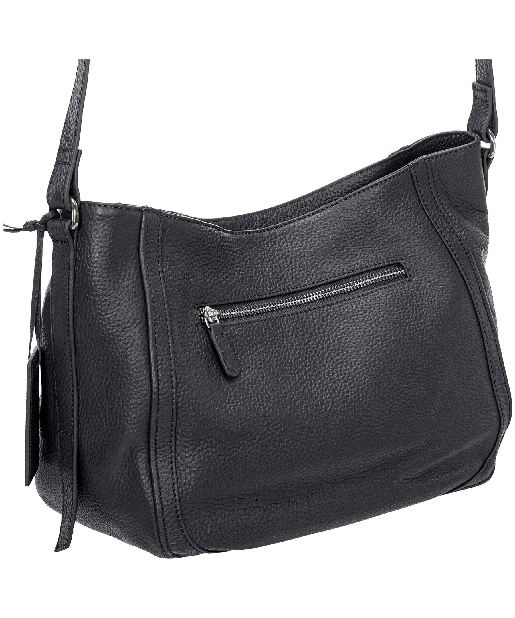 Sac à bandoulière en cuir maroquiné pour femmes, Sophia, Mancini Leather Goods